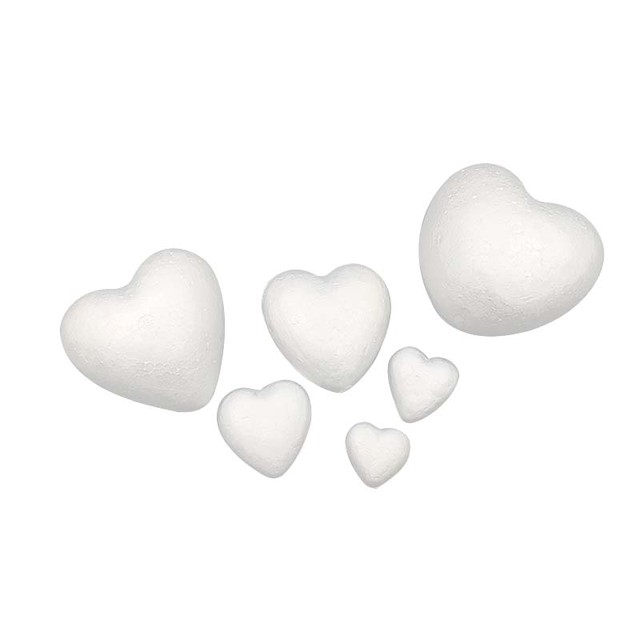 White Craft Styrofoam Heart Smooth for Easter Christmas Halloween Holiday  Crafts Making Handmade DIY Painting School Projects - AliExpress